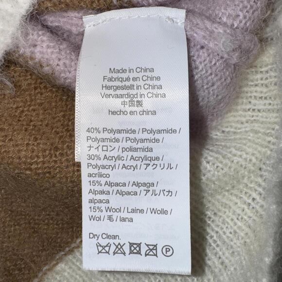 J.Crew Women’s Diamond-Checkered Cropped Crewneck Sweater - Size S - Picture 5 of 6